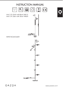 Bruksanvisning Qazqa 96820 Avril Lampe