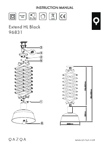 Bruksanvisning Qazqa 96831 Manhattan Lampe