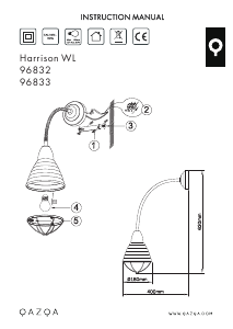 Instrukcja Qazqa 96832 Manhattan Lampa