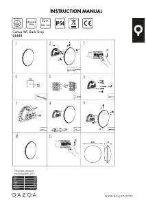 Bruksanvisning Qazqa 96881 Calvus Lampe