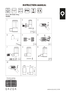 Bruksanvisning Qazqa 96885 Imcus Lampe