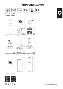 Bruksanvisning Qazqa 96886 Imcus Lampe