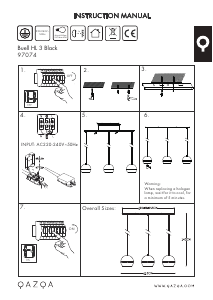 Bruksanvisning Qazqa 97074 Buell Lampa