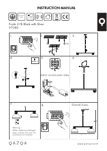 Bruksanvisning Qazqa 97080 Frodo Lampa