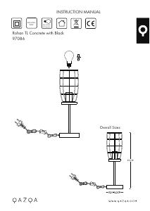 Bruksanvisning Qazqa 97086 Rohan Lampe