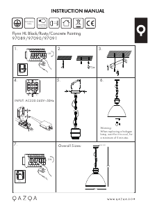 Bruksanvisning Qazqa 97089 Flynn Lampe