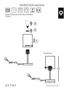 Bruksanvisning Qazqa 97093 Dome Lampe