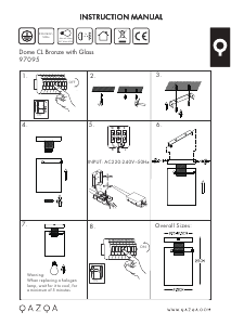 Manual de uso Qazqa 97095 Dome Lámpara