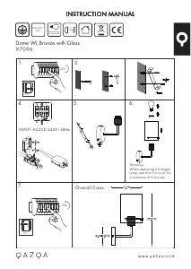 Bruksanvisning Qazqa 97096 Dome Lampe