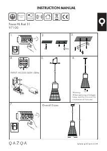 Manual de uso Qazqa 97100 Fausa Lámpara