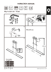 Manual Qazqa 97266 Riley Candeeiro