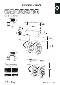 Bruksanvisning Qazqa 97336 Go Large Lampa