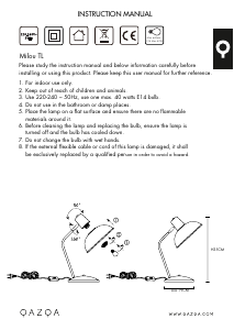 Manual de uso Qazqa 97340 Milou Lámpara