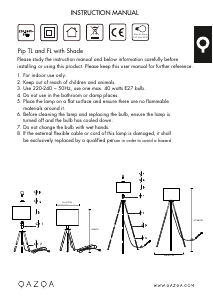 Instrukcja Qazqa 97343 Pip Lampa