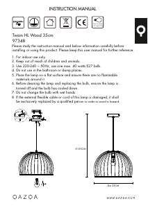 Instrukcja Qazqa 97348 Twain Lampa