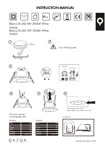 Bruksanvisning Qazqa 97436 Blanca Lampe