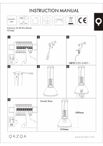 Bedienungsanleitung Qazqa 97460 Industry Rim Leuchte