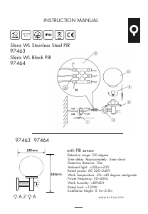 Bruksanvisning Qazqa 97463 Sfera Lampe