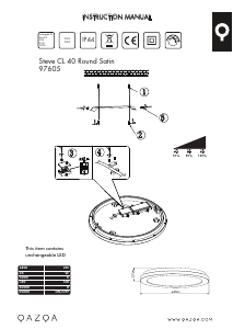 Manuale Qazqa 97605 Steve Lampada