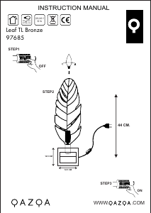 Manuale Qazqa 97685 Leaf Lampada