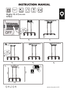 Instrukcja Qazqa 97855 Mighty Lampa