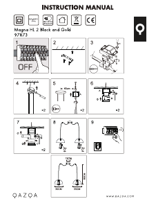 Bruksanvisning Qazqa 97873 Magna Eglip Lampa