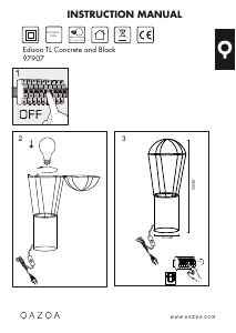 Instrukcja Qazqa 97907 Edison Lampa