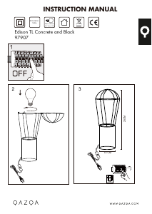 Bruksanvisning Qazqa 97907 Edison Lampe