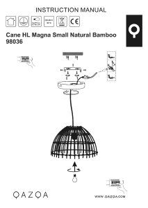 Посібник Qazqa 98036 Cane Magna Лампа