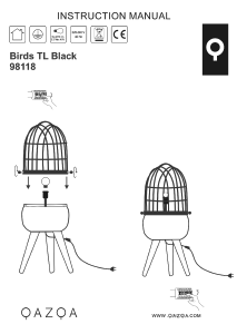 説明書 Qazqa 98118 Birds ランプ