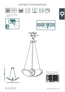 Bruksanvisning Qazqa 98211 Viola Due Lampa