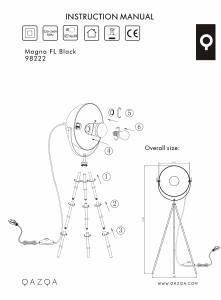 Bruksanvisning Qazqa 98222 Magna 40 Eglip Lampe