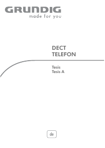 Bedienungsanleitung Grundig Tesis Schnurlose telefon