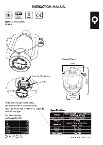 Instrukcja Qazqa 98368 Storm Mini Lampa