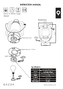 Manuale Qazqa 98369 Storm Large Lampada