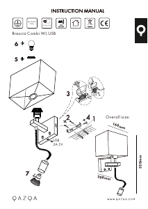 Manual de uso Qazqa 98373 Zeno Lámpara