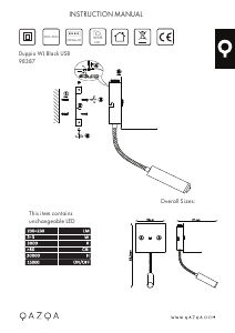 Bruksanvisning Qazqa 98387 DUppio Lampe