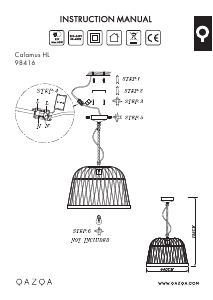 Instrukcja Qazqa 98416 Calamus Lampa