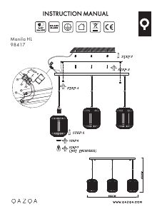 Bruksanvisning Qazqa 98417 Manila Lampa