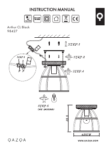 Instrukcja Qazqa 98427 Arthur Lampa