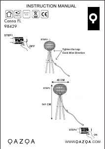 Instrukcja Qazqa 98429 Canna Lampa