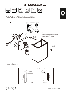 Instrukcja Qazqa 98437 Simple Drum Lampa