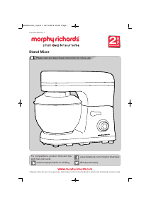 Manual Morphy Richards 400005 Accents Stand Mixer
