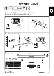 Bruksanvisning Qazqa 98698 Cascada Lampe