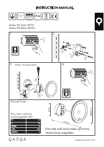 Instrukcja Qazqa 98701 Barba Lampa