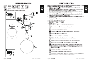 Manual de uso Qazqa 98775 Pallon Lámpara