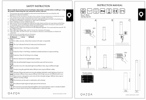 Bruksanvisning Qazqa 98798 Roxy Lampa