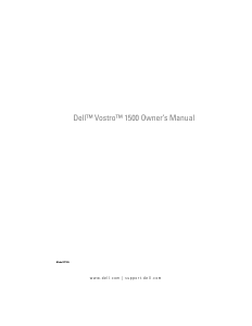 Bruksanvisning Dell PP22L Vostro 1500 Bärbar dator