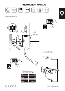 Bruksanvisning Qazqa 98862 Flero Lampe