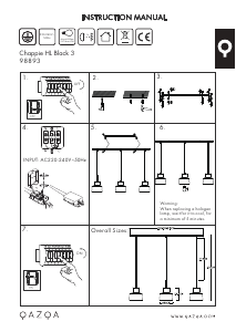 Bruksanvisning Qazqa 98893 Chappie Lampa